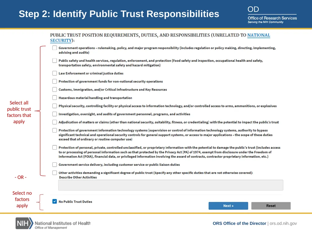 Position Designation Tool (PDT) Job Aid for NIH - slide 17 of 27
