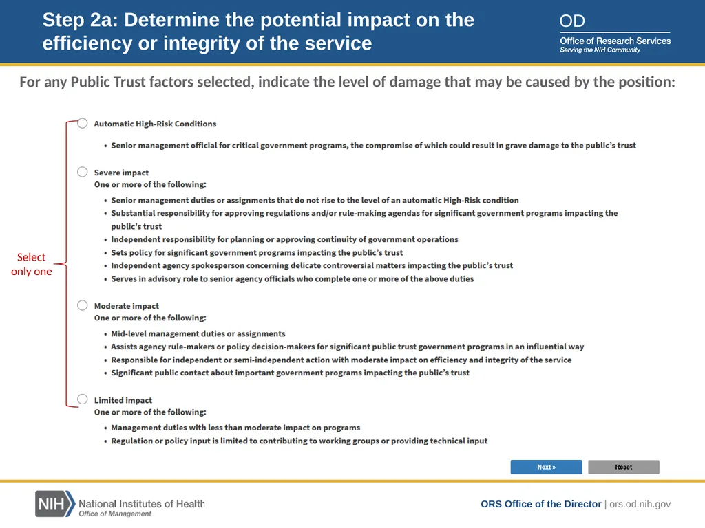 Position Designation Tool (PDT) Job Aid for NIH - slide 18 of 27