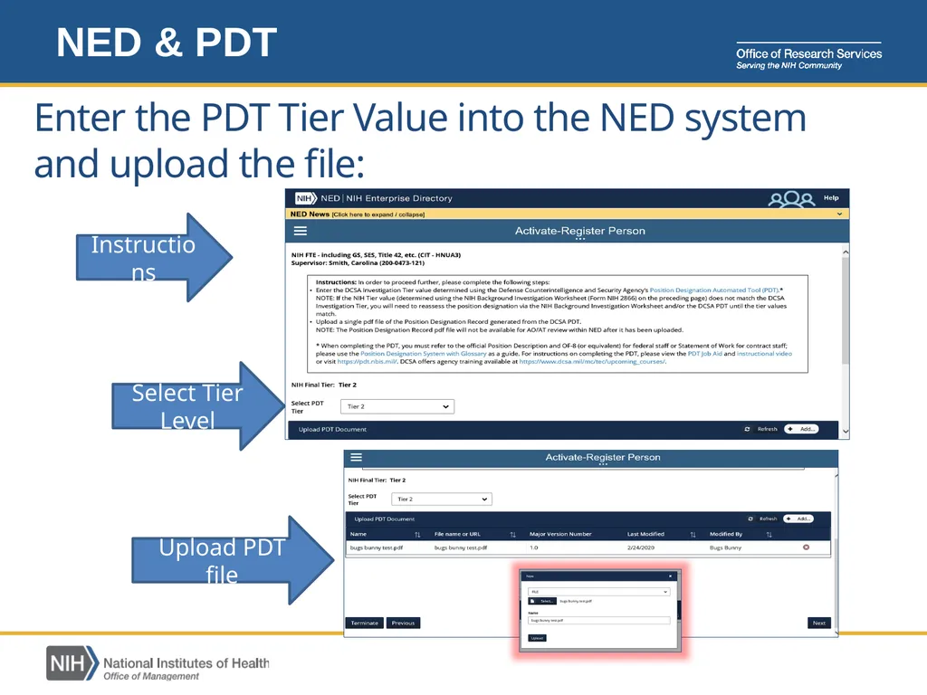 Position Designation Tool (PDT) Job Aid for NIH - slide 22 of 27