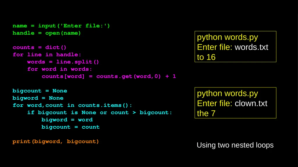Python Dictionaries Chapter 9 Python for Everybody - slide 28 of 30