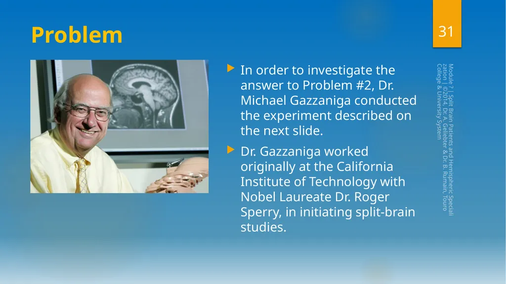 Split-Brain Patients and Hemispheric - slide 31 of 34