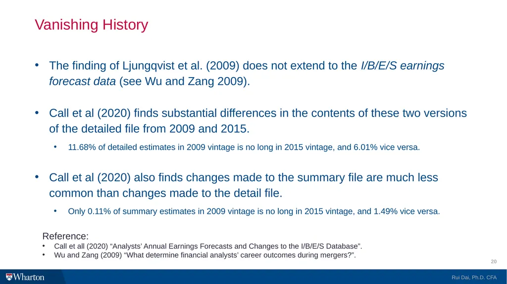 I/B/E/S @WRDS 101 Introduction and Research Guide - slide 20 of 27