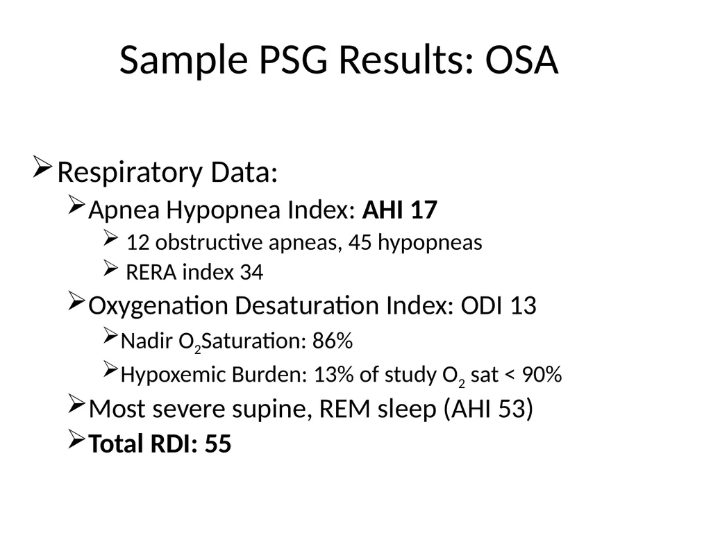 Interpreting Sleep Study Reports: A Primer for - slide 14 of 23