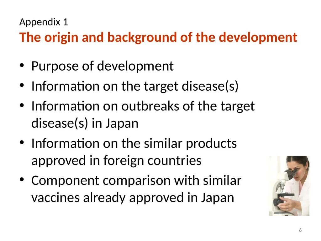 Registration requirements for vaccines -Strategies - slide 6 of 16