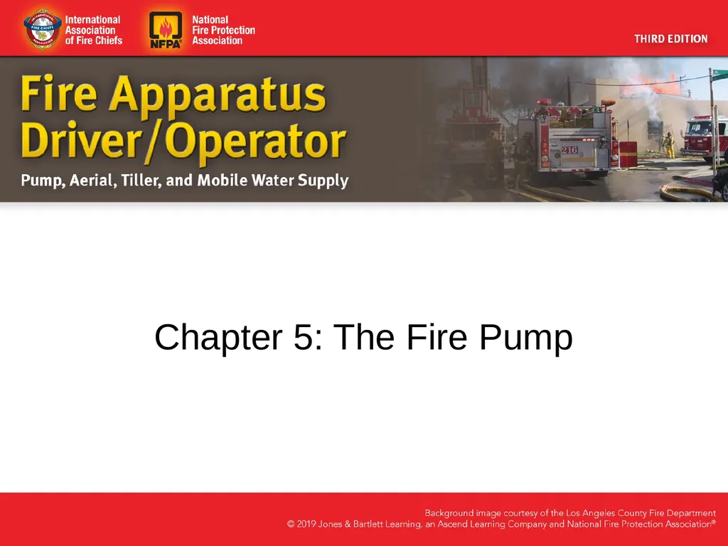 Chapter 5: The Fire Pump Knowledge Objectives - slide 1 of 96