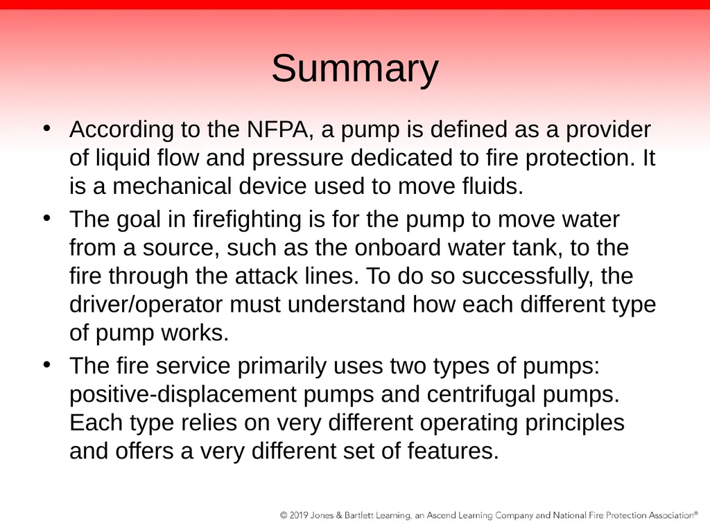 Chapter 5: The Fire Pump Knowledge Objectives - slide 94 of 96