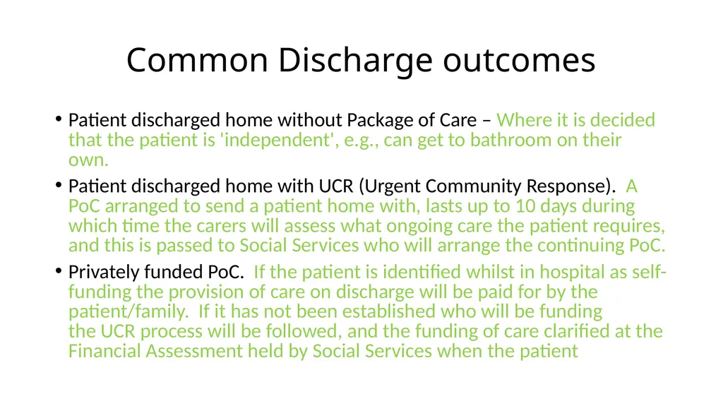 Hospital discharge process Hospital and whatever - slide 6 of 8
