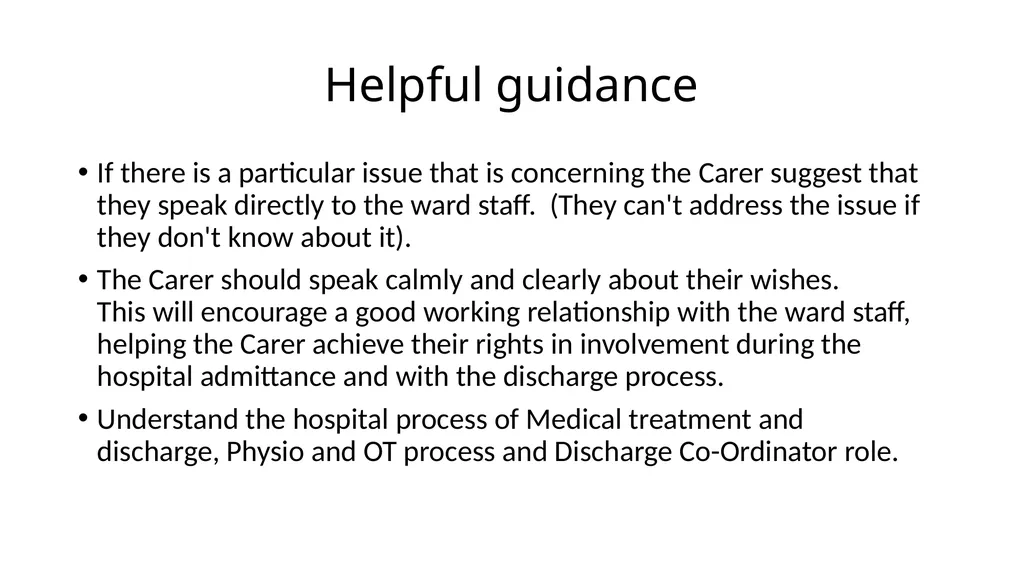 Hospital discharge process Hospital and whatever - slide 4 of 8