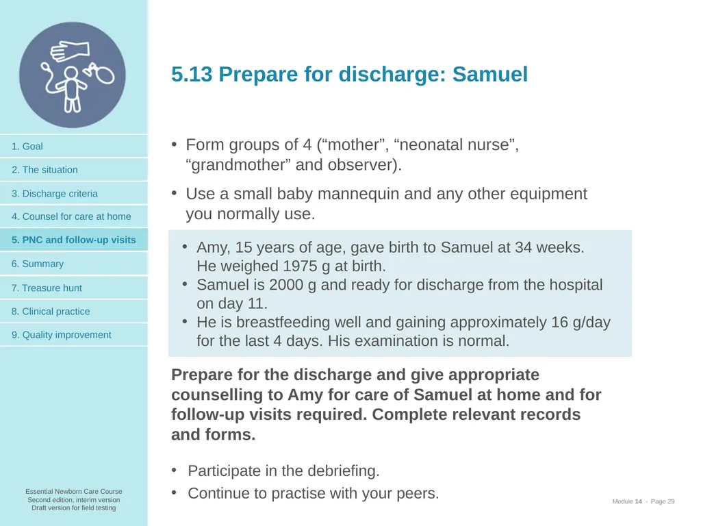Prepare for discharge All mothers are supported to - slide 29 of 38