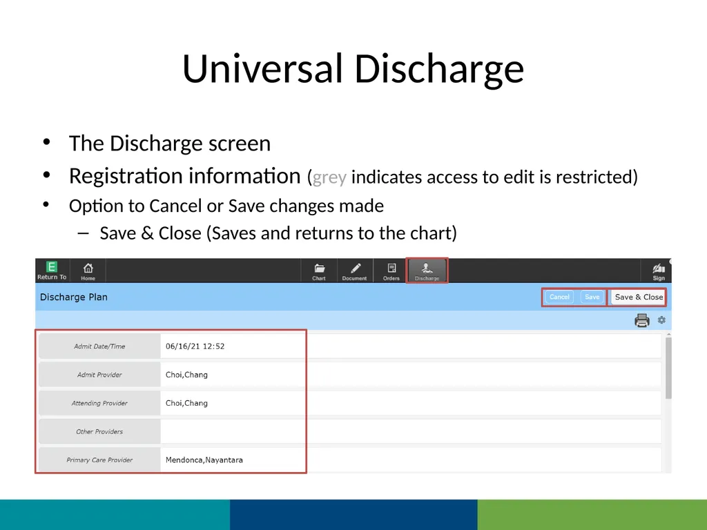 MEDITECH Expanse Universal Discharge Web Based EHR - slide 5 of 46