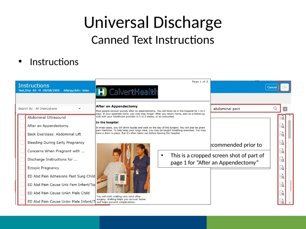 MEDITECH Expanse Universal Discharge Web Based EHR - slide 38 of 46