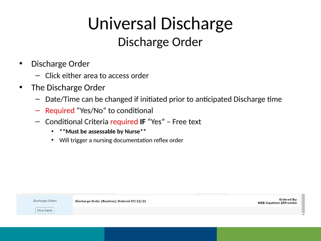 MEDITECH Expanse Universal Discharge Web Based EHR - slide 40 of 46