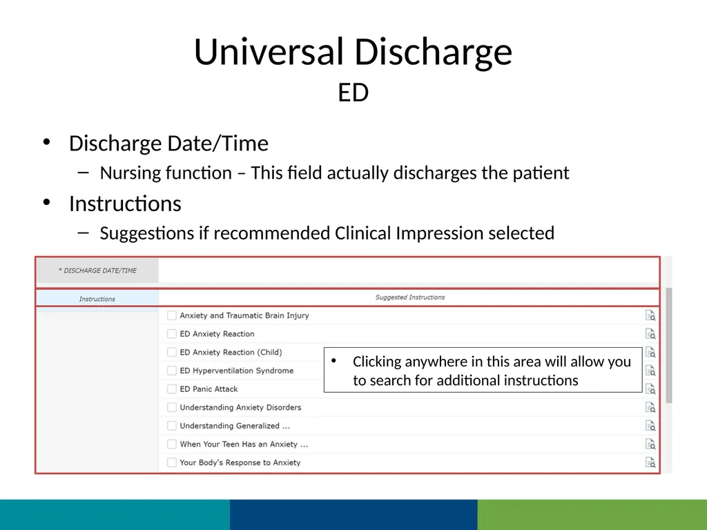 MEDITECH Expanse Universal Discharge Web Based EHR - slide 43 of 46