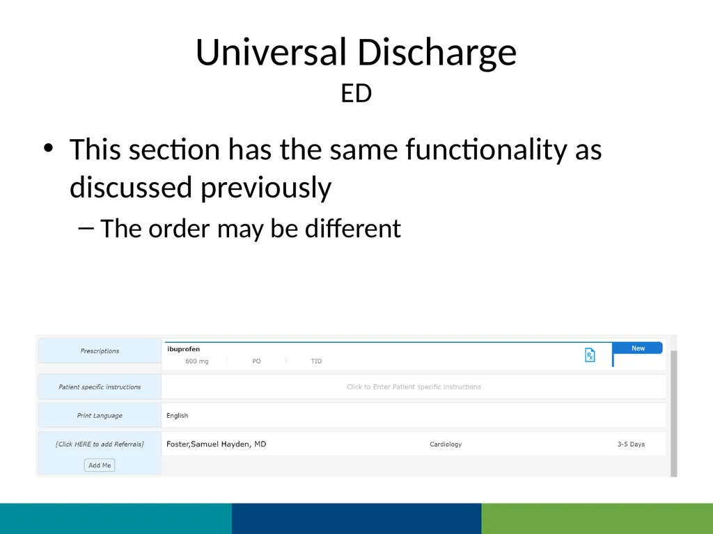 MEDITECH Expanse Universal Discharge Web Based EHR - slide 44 of 46