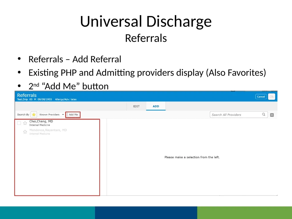 MEDITECH Expanse Universal Discharge Web Based EHR - slide 16 of 46