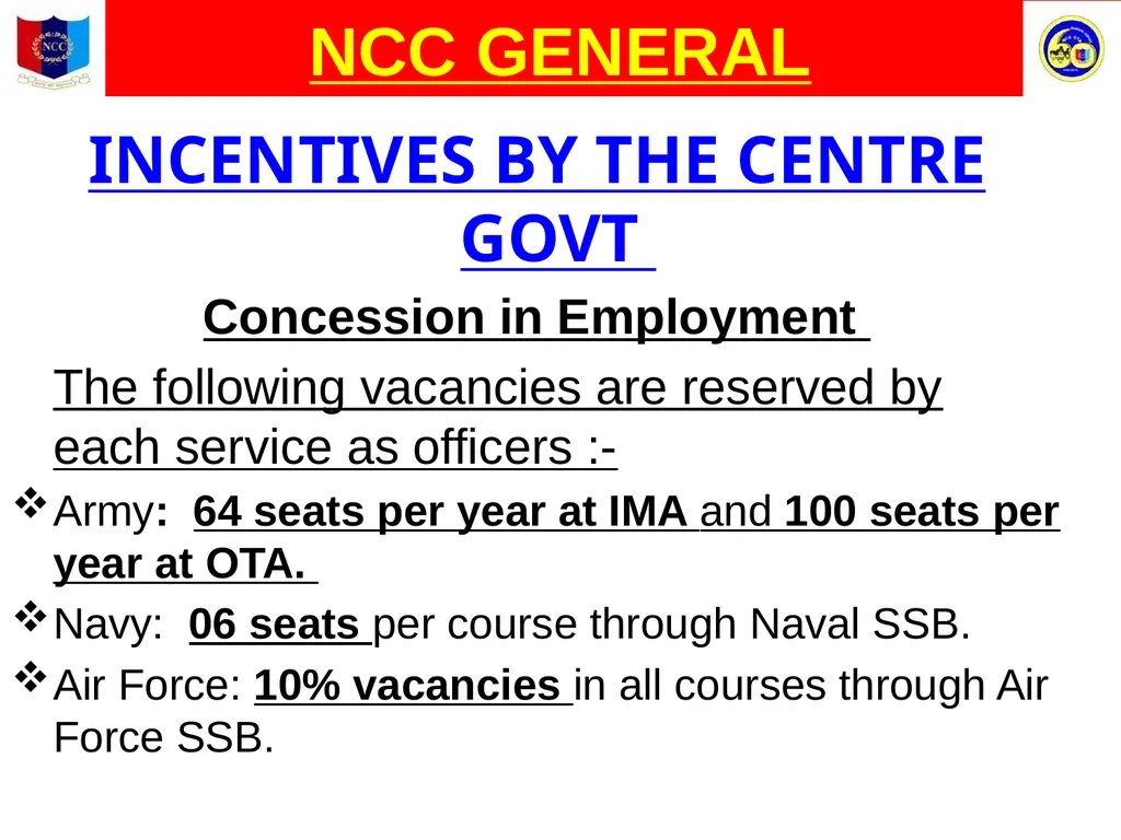 Unity And Discipline NCC GENERAL NATIONAL CADET - slide 10 of 26