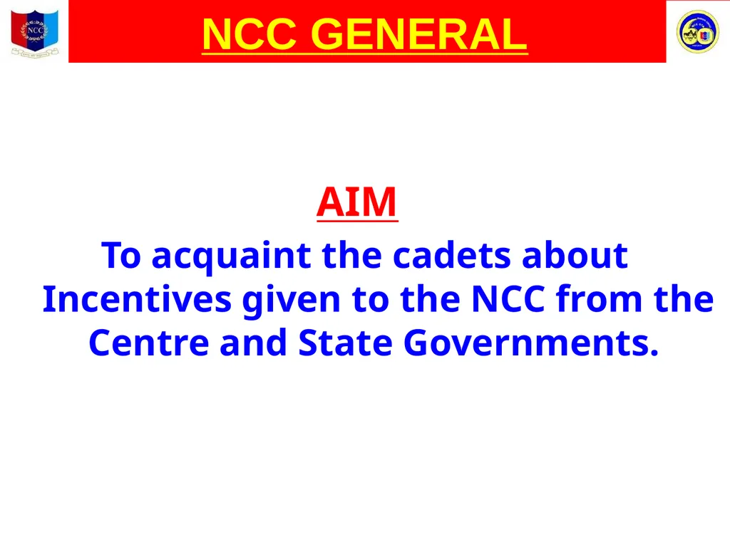 Unity And Discipline NCC GENERAL NATIONAL CADET - slide 6 of 26