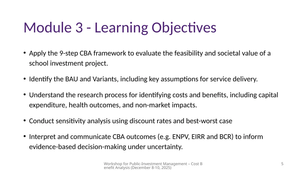 Module 3 – Advanced Example Walkthrough Workshop - slide 5 of 52