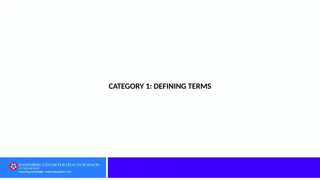 Category 1: Defining Terms Clue: A biologic - slide 2 of 76