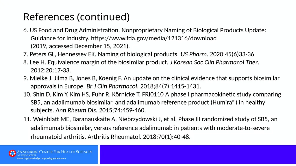 Category 1: Defining Terms Clue: A biologic - slide 70 of 76