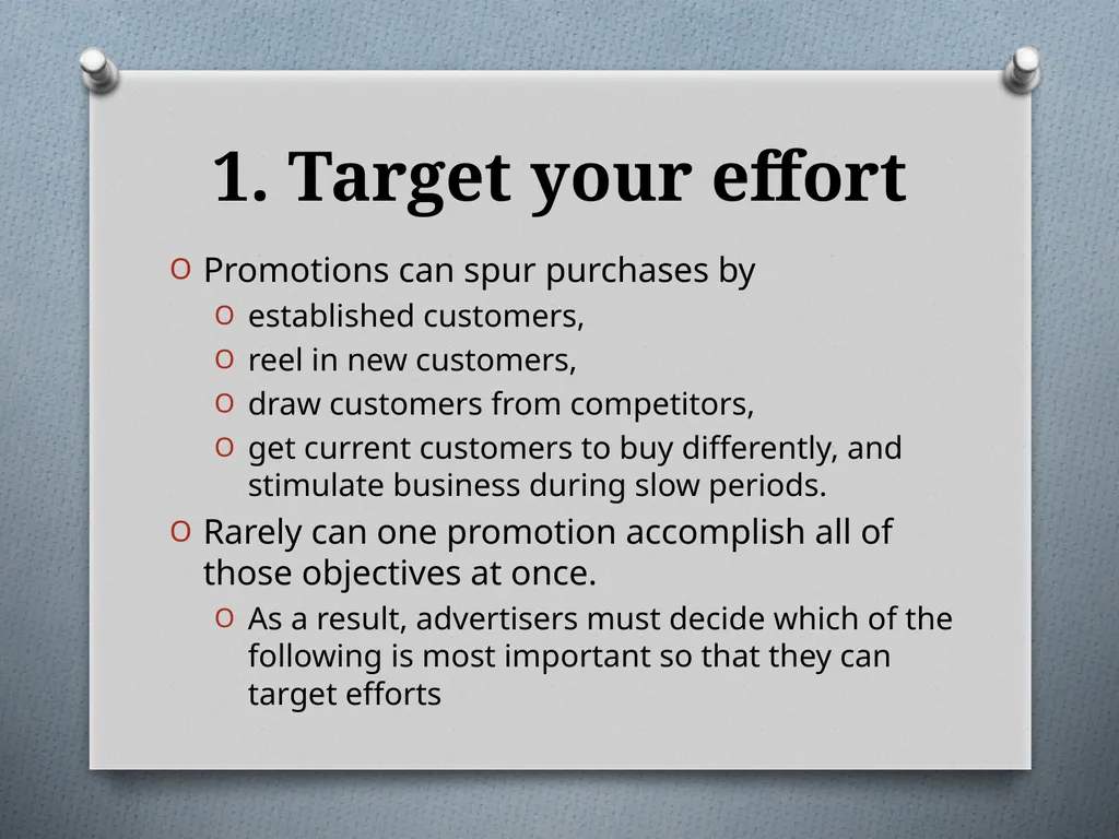 Sales Promotions Chapter 12 Chapter Objectives - slide 7 of 47