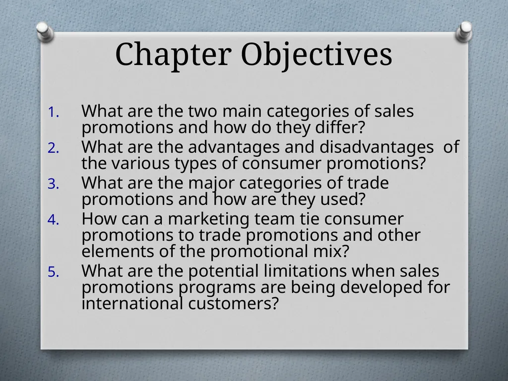 Sales Promotions Chapter 12 Chapter Objectives - slide 2 of 47