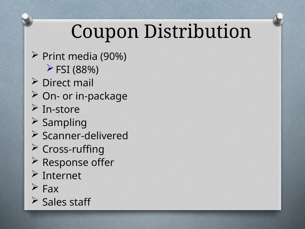 Sales Promotions Chapter 12 Chapter Objectives - slide 14 of 47