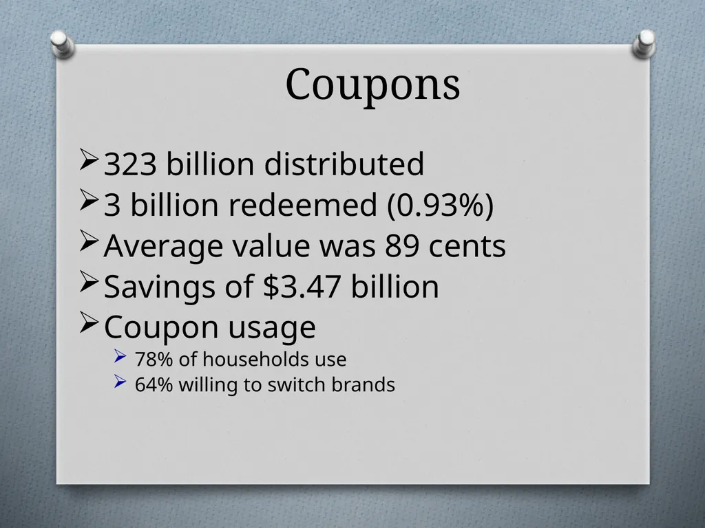 Sales Promotions Chapter 12 Chapter Objectives - slide 11 of 47
