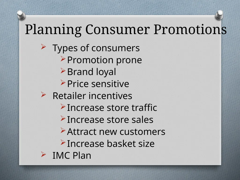 Sales Promotions Chapter 12 Chapter Objectives - slide 35 of 47