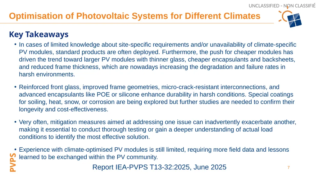 Optimisation of Photovoltaic Systems for Different - slide 7 of 7