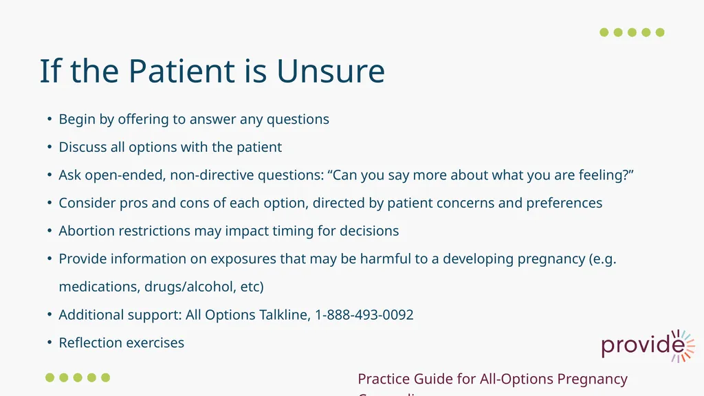 Options Counseling Date Supporting Pregnant - slide 29 of 37