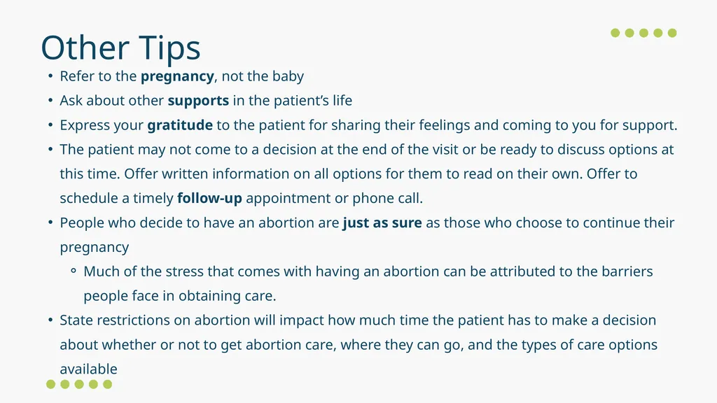 Options Counseling Date Supporting Pregnant - slide 31 of 37