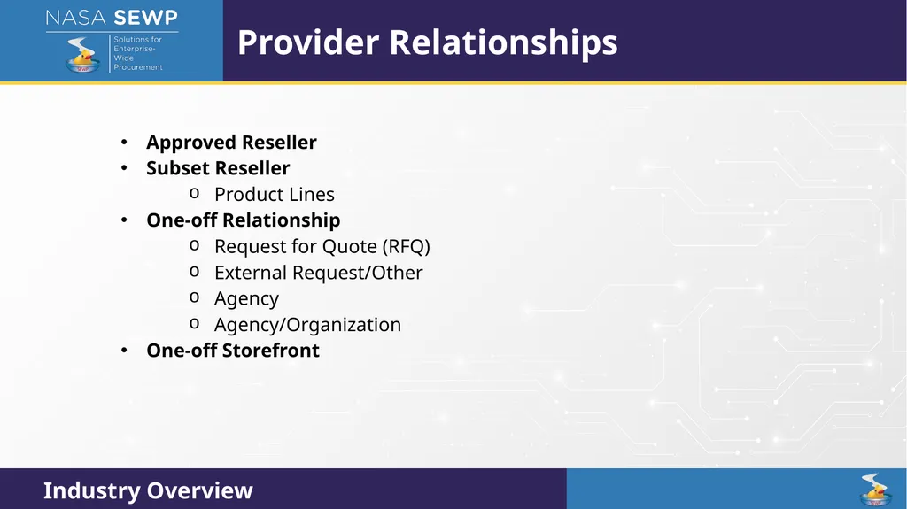 SEWP VI Deep Dive Training August 10 – 14, 2026 - slide 62 of 101
