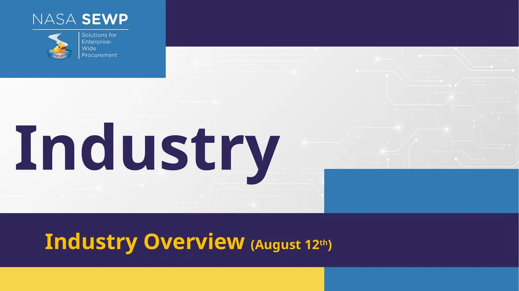 SEWP VI Deep Dive Training August 10 – 14, 2026 - slide 59 of 101