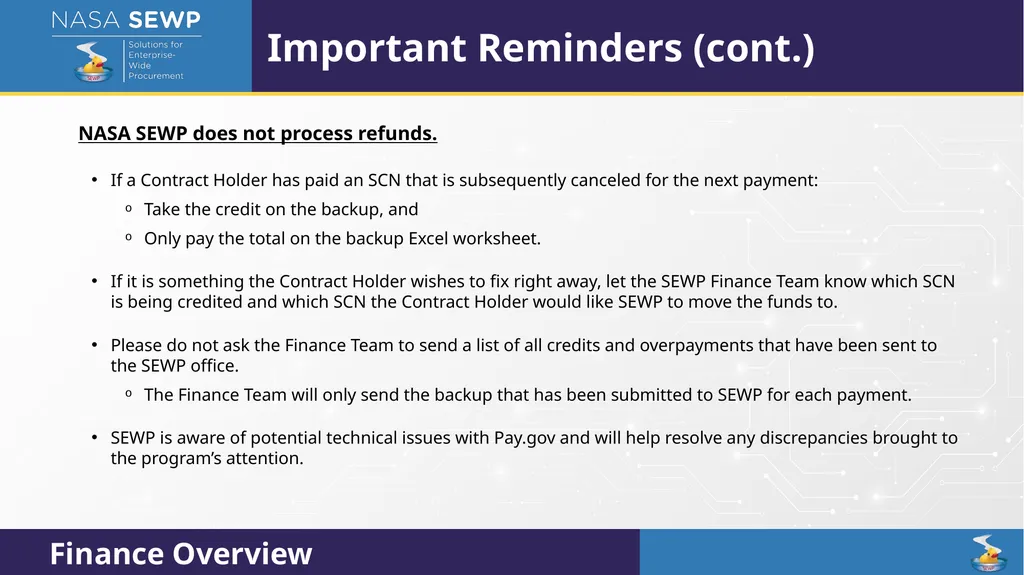SEWP VI Deep Dive Training August 10 – 14, 2026 - slide 101 of 101