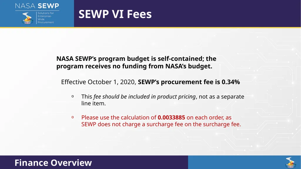 SEWP VI Deep Dive Training August 10 – 14, 2026 - slide 86 of 101
