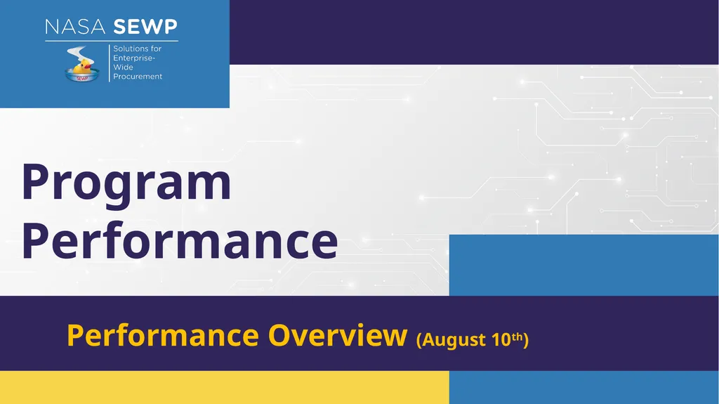SEWP VI Deep Dive Training August 10 – 14, 2026 - slide 2 of 101