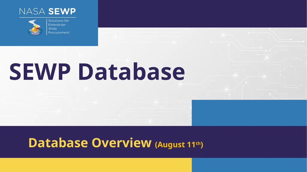 SEWP VI Deep Dive Training August 10 – 14, 2026 - slide 24 of 101