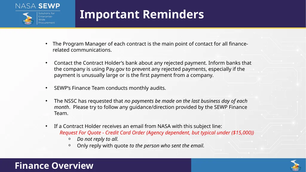 SEWP VI Deep Dive Training August 10 – 14, 2026 - slide 100 of 101