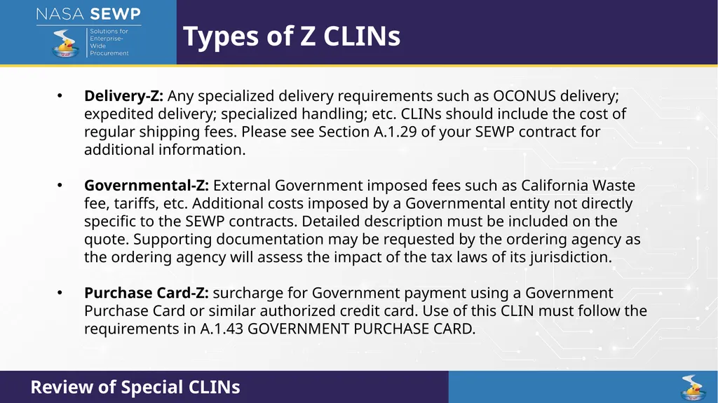SEWP VI Deep Dive Training August 10 – 14, 2026 - slide 18 of 101