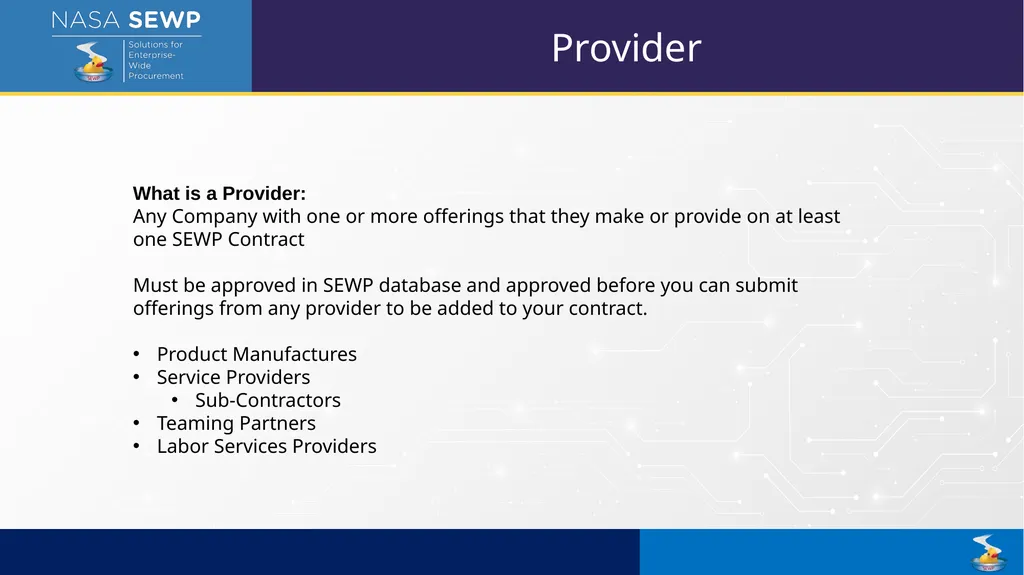 SEWP VI Deep Dive Training August 10 – 14, 2026 - slide 29 of 101