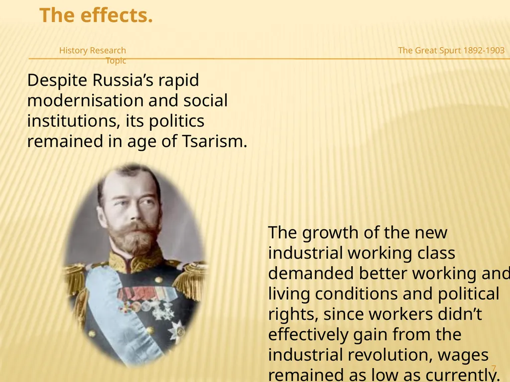 The “Great Spurt” 1892-1903 Driven by Sergei Witte - slide 7 of 8