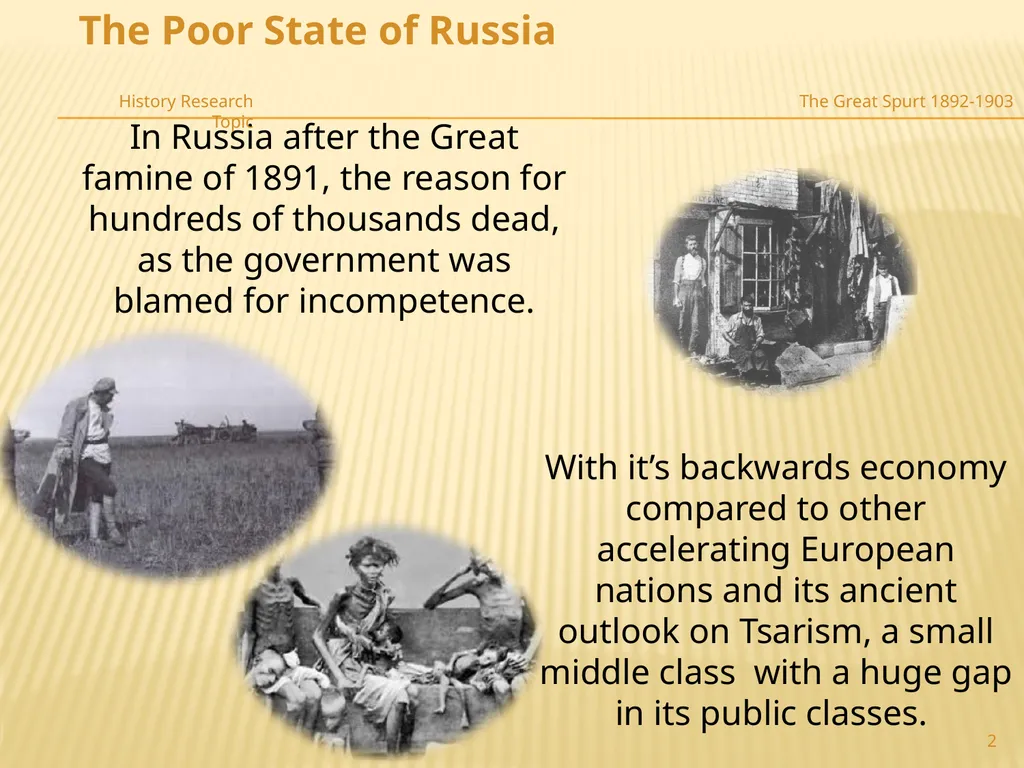 The “Great Spurt” 1892-1903 Driven by Sergei Witte - slide 2 of 8