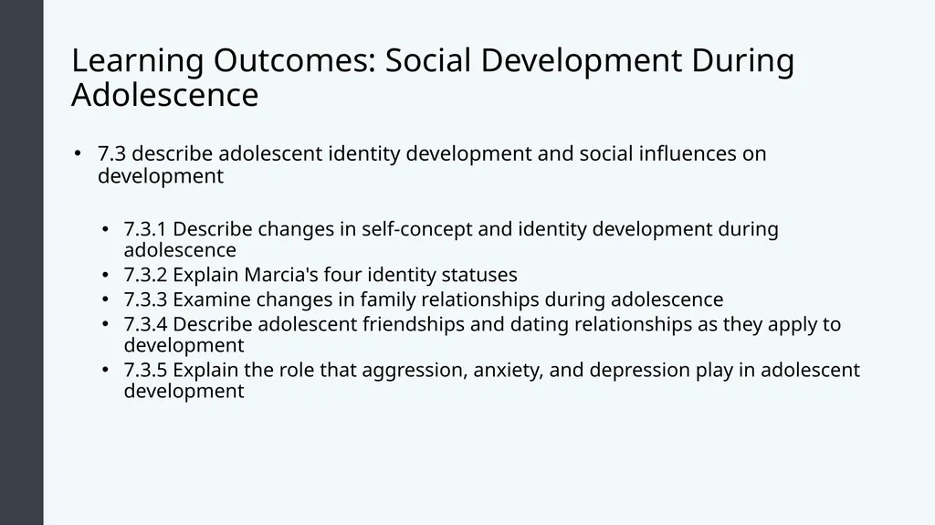 Lifespan Development Module 7: Adolescence Module - slide 22 of 32