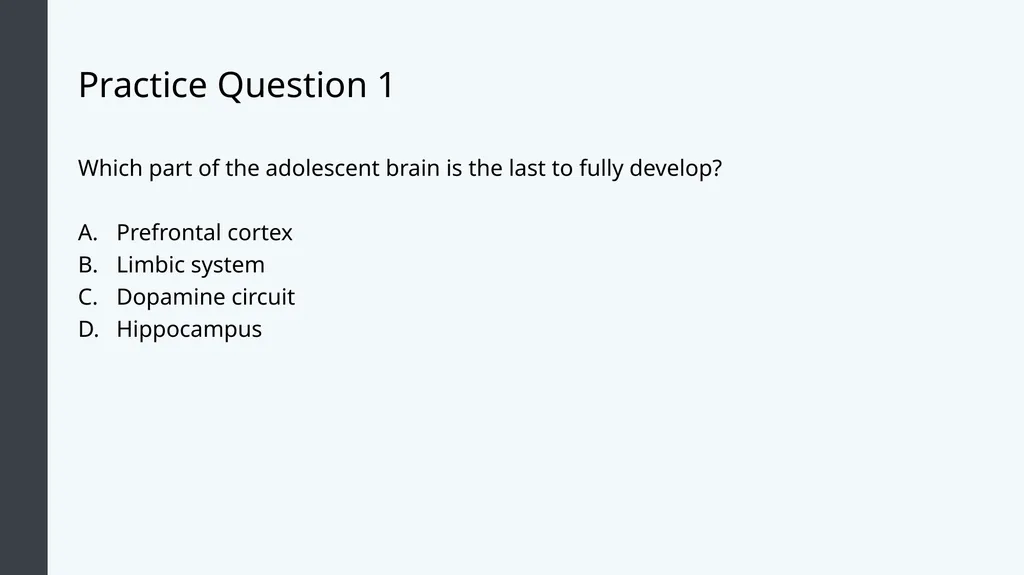 Lifespan Development Module 7: Adolescence Module - slide 10 of 32