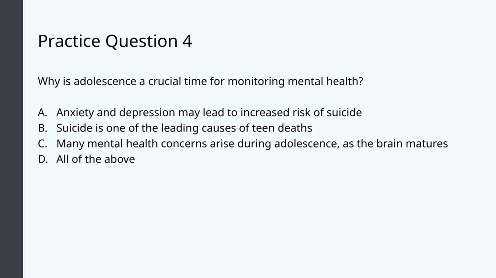 Lifespan Development Module 7: Adolescence Module - slide 29 of 32