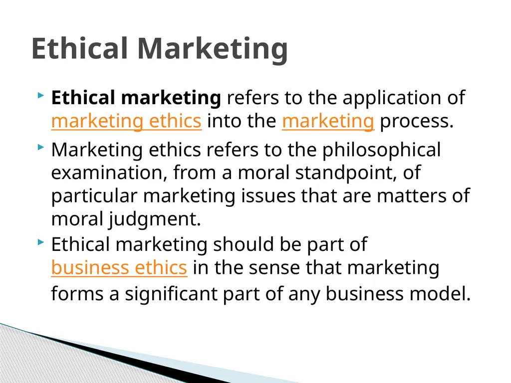ETHICAL MARKETING AS AN INSTRUMENT OF CONSUMER - slide 3 of 14