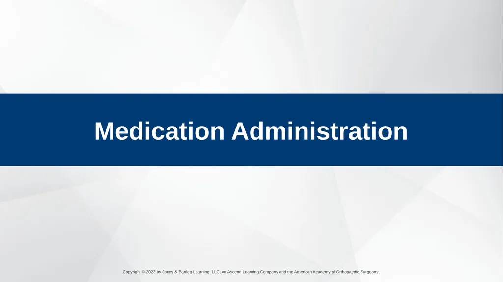 Medication Administration CHAPTER 14 Introduction - slide 109 of 185