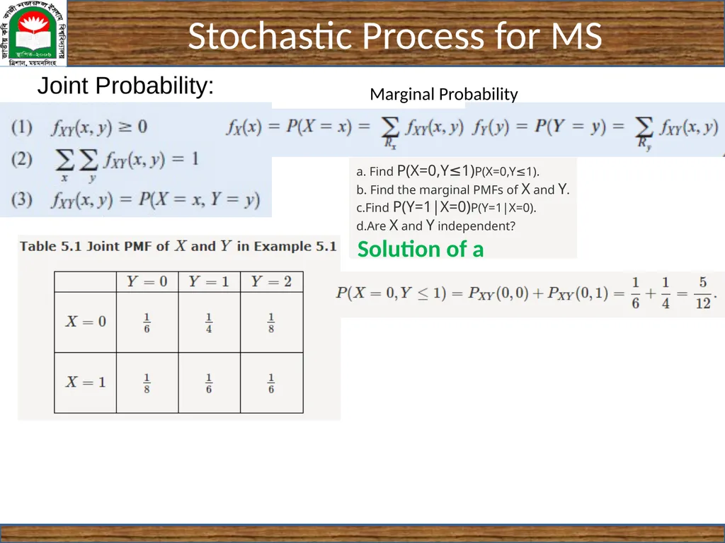 CSE 5403: Stochastic Process Cr. 3.00 Course - slide 13 of 31