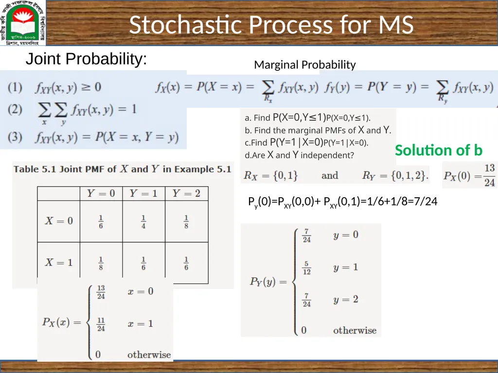 CSE 5403: Stochastic Process Cr. 3.00 Course - slide 15 of 31